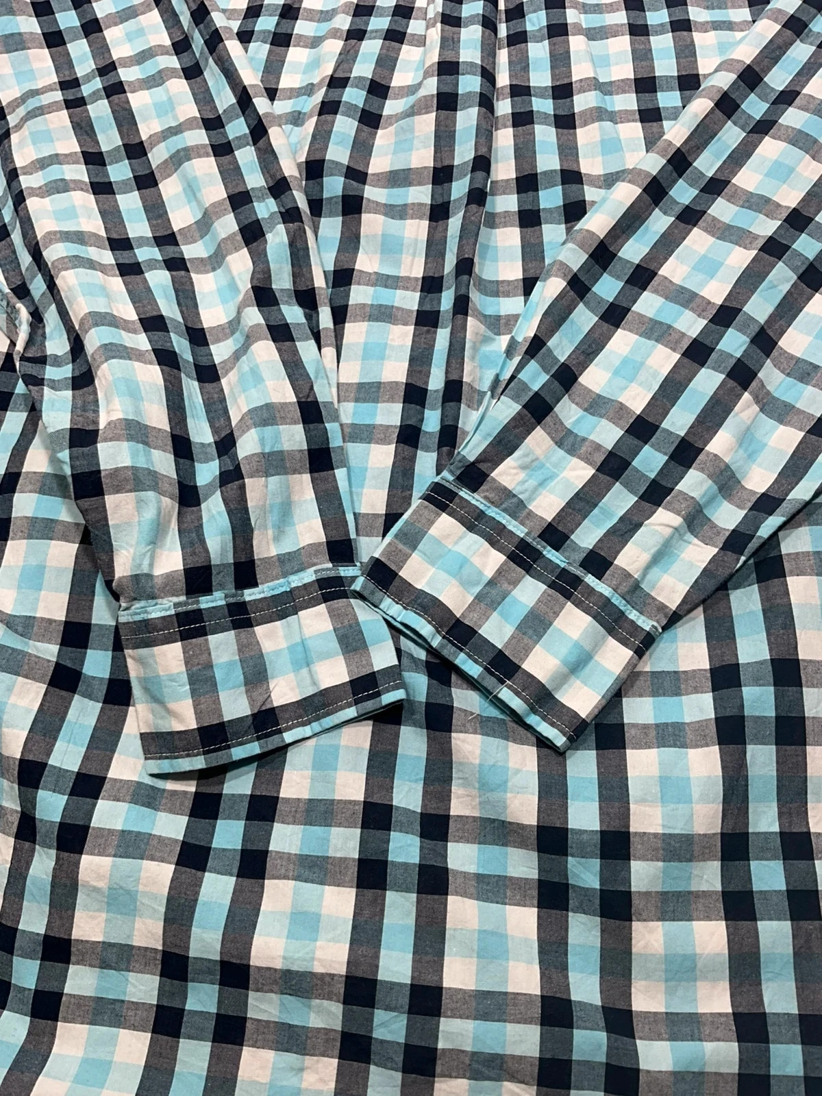 Chemise Tommy Hilfiger XL Preppy 100% Coton Vichy Bleu Ciel – photo 9